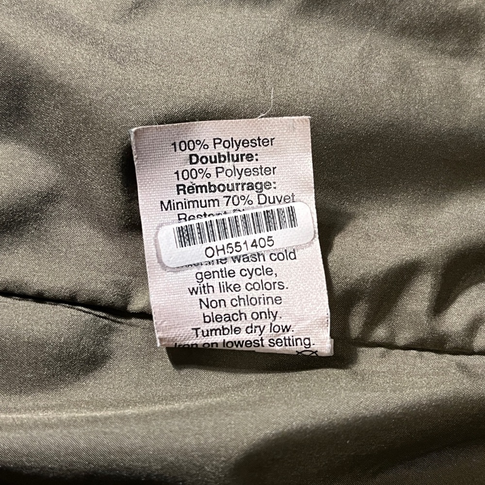 J.Crew Olive Green down-filled quilted puffer jacket Small - Picture 11 of 13